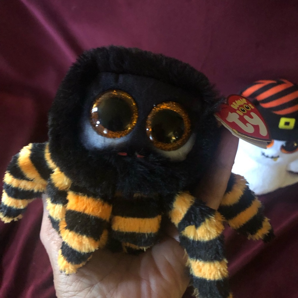 Ty Halloween plush beanies new with tags; spider, bat, ghost - Picture 5 of 8